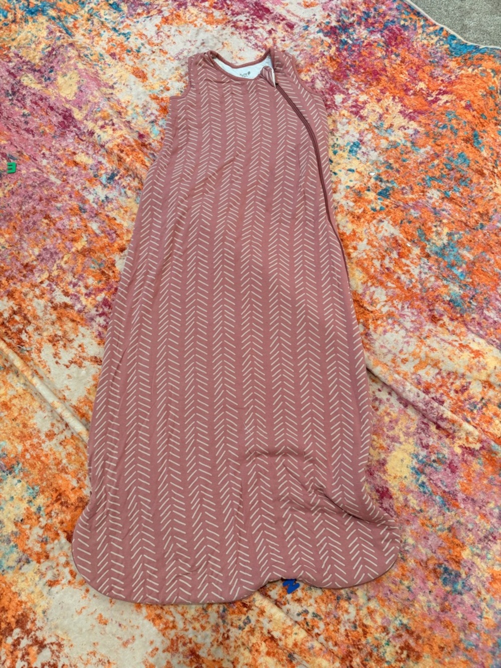 Kyte BABY Dusty Rose Herringbone XL 1 Tog Sleeveless Sleep Sack